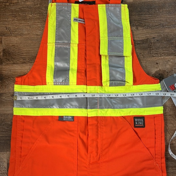 NWT Work King Unlined Bib Overall - Safety Hi Vis - Picture 6 of 8